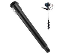 Auger Extension Pole, 12 Inch Metal Auger Drill Bit Extender Easy to Install Garden Spiral Hole Drill Extension, Bit, Extende