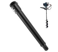Auger Extension Pole 12 Inch Metal Auger Drill Bit Extender Easy to Install Garden Spiral Hole Drill Extension