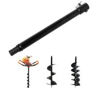 Auger Extension Shaft, Auger Extension Shaft 13 Inch Black Metal Replacement/Modification Extender for Ice, Ground, Gardening & More for Daily Use
