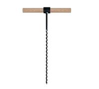 Auger Manual for Wood, Length 17.7in Multipurpose Manual Survival Drill Bit with a Wooden Stick, Manual Hand Drill for Wood Hole Saw Bit to Fix the tent Nails for Outdoor(0.39)
