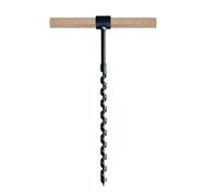 Auger Manual for Wood, Length 17.7in Multipurpose Manual Survival Drill Bit with a Wooden Stick, Manual Hand Drill for Wood Hole Saw Bit to Fix the tent Nails for Outdoor(0.71)