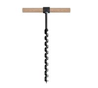 Auger Manual for Wood, Length 17.7in Multipurpose Manual Survival Drill Bit with a Wooden Stick, Manual Hand Drill for Wood Hole Saw Bit to Fix the tent Nails for Outdoor(0.86)