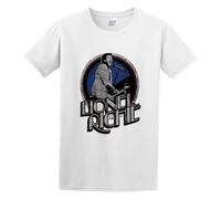 AUGFINDADREAM Men's Lionel Richie 'Live' Cotton T Shirt White XXL