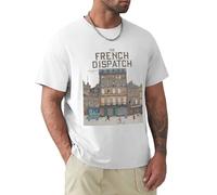 AUGFINDADREAM Men's The French Dispatch Wes Anderson Timothee Chalamet Cotton T Shirt White S
