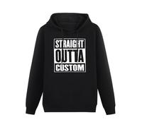 AUGFINDADREAM Straight Outta Custom Text Hoody - Compton Inspired Music Kids Mens Gift Top XXL Black