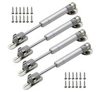 Augiimor 100N/22.5lbs Gas Struts, 6.9 Inch Length, 4 Pack, Industrial Style, Metal Finish, Copper, Zinc, ABS Material, Soft Open Lid Hinge for Cabinet, Toy Box, Pack of 4