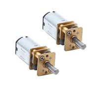 Augiimor 2PCS DC 6V 100RPM Speed Reduction Motor N20 3mm Shaft Mini Metal Gearwheel Gear Motor with Full Metal Gearbox Micro Motor
