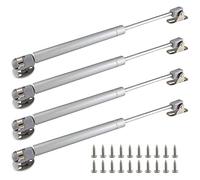 Augiimor 30N/6.7lbs Silver Lid Support, 12 Inch Length Gas Struts, Gas Springs, Gas Shocks, Gas Struts Soft Open Lid Hinge for Cabinet Toy Box, Pack of 4