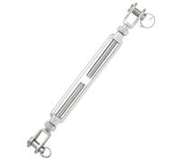 Augiimor 316 Stainless Steel Jaw and Jaw Turnbuckle, 12mm Threaded Diameter, 4000 lbs Working Load Limit, Durable, Weather Resistant for Wire Rope Cable