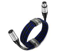 Augioth XLR to XLR Pro Mic Cable Male to Female XLR Cable 3-pin Blue Balanced Shielded Microphone Cable for Amplifier Mixer,Speaker Systems,Recording Studio,6 Meter