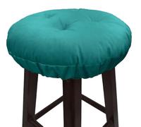 Augld Soft Velvet Padded Round Bar Stool Cushion 12 in Teal