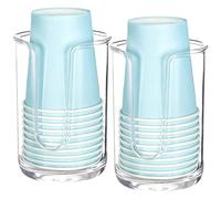 Augnongly Acrylic Bathroom Cup Dispenser Holder for Disposable Paper Cup,Mouthwash Cups Holder for Bathroom Room Counter