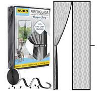 AUGO Magnetic Fiberglass Design Screen Door - Self Sealing, Heavy Duty, Hands Free Mesh Partition Keeps Bugs Out - Door Screen Magnetic Closure - Patent Pending Keep Open Feature - 34 Inch x 81 Inch