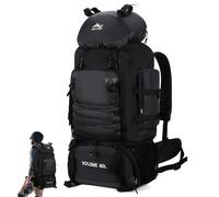 Augot Hiking Backpack, 90L Large Camping Backpack Waterproof Internal Frame Backpacks Lightweight Trekking Mountaineering Rucksack Outdoor Sport Travel Daypack for Trekking Climbing Camping (Black)