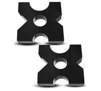 AUGREX 1 Pair of Arbor Press Plate, 20Ton and 32Ton Shop Steel Metal Press Plates, 4 Notch H Frame Thickened Hydraulic Shop Press Plate, 1" x 7" x 7" 1 inch/25mm Thickness