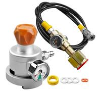 AUGREX Soda Filling Co2 Adapter w/Horse & Soda Maker Accessories, Quick Connect Pressure Gauge Refill Adapter Fit for Terra, Art, Duo, Crystal3.0 Gaia 60l Co2 Cylinder(Pink) and Large Co2 Cga320 Tank