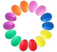 Augshy 14 PCS Plastic Egg Shakers Percussion Musical Egg Maracas Easter Egg (7 Colors)