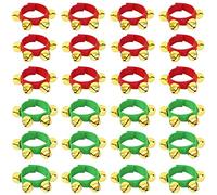 Augshy 24 Packs Christmas Wristbands Jingle Bells