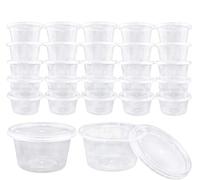 Augshy 40 Pcs Slime Storage Containers,4Oz Big Size Clear Plastic Foam Ball Storage Containers With Lids