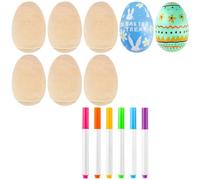 AUGSHY 6 Piece Easter Crafts for Kids,DIY plastic Egg Shakers Set, Unfinished Musical Instruments for Classroom Home Party Decorations Easter Gifts