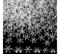 Augshy Christmas Beaded Ornament Kit, 400pcs Crystal Transparent Beads for Crafts Make Christmas Tree Wreath Candy Cane Holiday Decorations