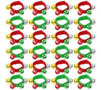 Augshy Christmas Wrist Bells Bracelets, 24Pcs Wrist Band Jingle Bells