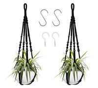 Augshy Macrame Hanging Planter, 2 Pack Hanging Planters for Indoor Plants Indoor Outdoor Decor Handmade Hanging Plant Holder(35 Inch)