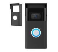 Augstci Silicone Case for Ring Video Doorbell 2nd Gen (2020 Release) - Weatherproof Ring Doorbell Cover with Sun Glare Visor, UV & Heat Resistant Accessories - Black