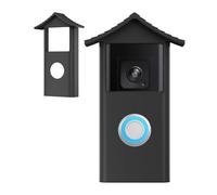 Augstci Silicone Skin Cover for Ring Battery Doorbell (2024 Release) - Weatherproof Protective Case Cover - Heat & Cold Resistant (-40°F to 220°F) - Easy Snap-On Install, Black