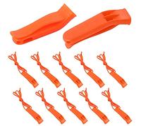 AUGSUN 10 Pcs Safety Whistle Marine Whistle Plastic Whistles with Lanyard for Emergency