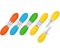 AUGSUN 10Pcs/5 Pairs Corn Holders, Stainless Steel Corn on The Cob BBQ Fork Skewers for Home Cooking Parties Camping