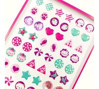 AUGSUN 240 Piece 3D Gems Sticker Earrings for Girls - Self-Adhesive Glitter Craft Crystal Stickers
