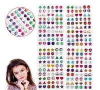 AUGSUN 240 Piece Sticker Earrings 3D Gems Girls Self-Adhesive Glitter Craft Crystal Stickers