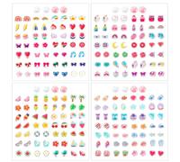 AUGSUN 240 Piece Sticker Earrings Stick on Earring for 3D Glitter Gems Stickers Self-Adhesive Sticky Earrings