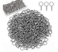 AUGSUN Eye Screws, 300PCS 0.63 Inch Screw Eyes Hooks Heavy Duty Screw Eyes Bolts Hooks Ring Screws for Hanging Artwork