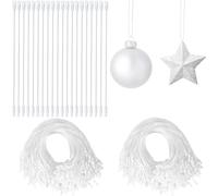 AUGSUN Pack of 200 Hooks for Christmas Tree Decorations, Christmas Tree Bauble Hooks, Christmas Baubles Hanger with Press Stud Ball Hanger for Christmas Tree Baubles for Christmas, Hanging Decor