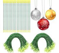AUGSUN Pack of 200 Hooks for Christmas Tree Decorations, Christmas Tree Bauble Hooks for Christmas Baubles Hanger with Snap Button, Bauble Hanger for Christmas Tree Baubles for Christmas Hanging Decor