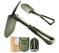 AugTouf Military Folding Camping Shovel, Offroad Survival High Carbon Steel Shovel (22.8''- Olive)