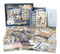 Auguro World Travel Scrapbook Kit A6 Grid Notebook Stationery Junk Journal Kit Scrapbooking Supplies Kit Craft DIY Gift for Adult Teen Girl