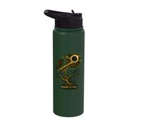August 12 2026 Solar Eclipse Raven Telescope Art Stainless Steel Insulated Water Bottle