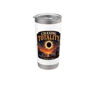 August 12 2026 Total Eclipse Chasing Totality Spain Iceland Stainless Steel Insulated Tumbler