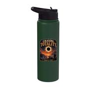 August 12 2026 Total Eclipse Chasing Totality Spain Iceland Stainless Steel Insulated Water Bottle