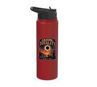 August 12 2026 Total Eclipse Chasing Totality Spain Iceland Stainless Steel Insulated Water Bottle