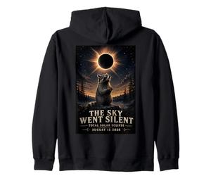 August 12 Astronomy Lover Raccoon Watching The Eclipse Zip Hoodie