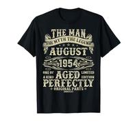 August 1954 71st Birthday Gifts For Men 71 Year Old Bday T-Shirt