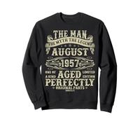 August 1957 68th Birthday Gifts For Men 68 Year Old Bday Sweatshirt