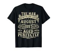August 1957 68th Birthday Gifts For Men 68 Year Old Bday T-Shirt