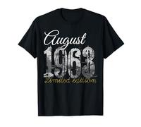 August 1963 Tee - 62 Year Old Shirt 1963 62nd Birthday Gift T-Shirt