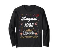August 1983 Queen Since August 1983 Birthday Girl Women Long Sleeve T-Shirt