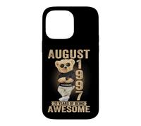 August 1997 29th Birthday 2026 Women 29 years Teddy Bear Case for iPhone 14 Pro Max